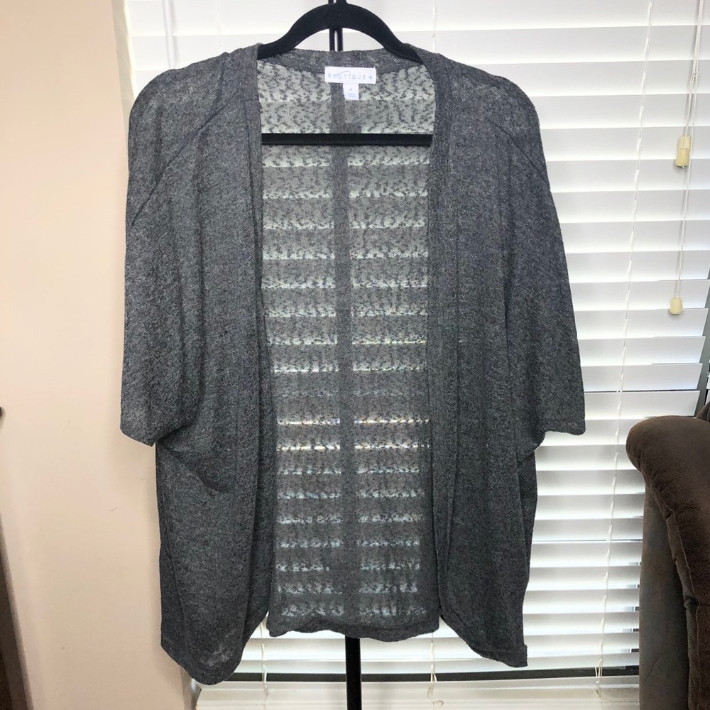 Gray cardigan